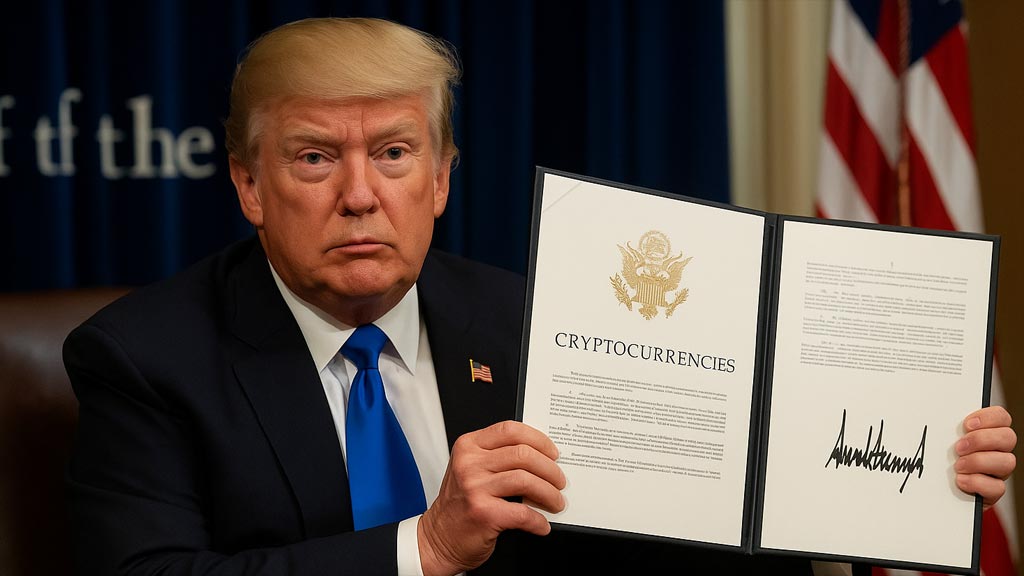 Donald Trump anuncia el reemplazo de los bancos por criptomonedas